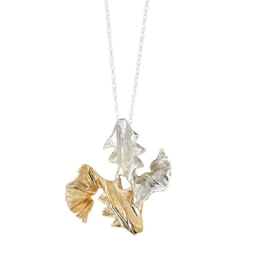Success & Prosperity Koi Pendant - Solid Sterling Silver and 9ct Gold - Tracy Trainor Jewellery