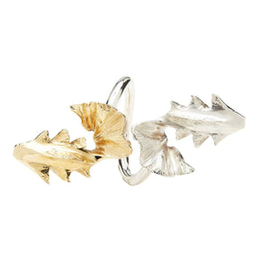 Success & Prosperity Koi Ring - Solid Sterling Silver and 9ct Gold - Tracy Trainor Jewellery